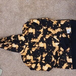 vintage wesc hoodie black distressed and bleached